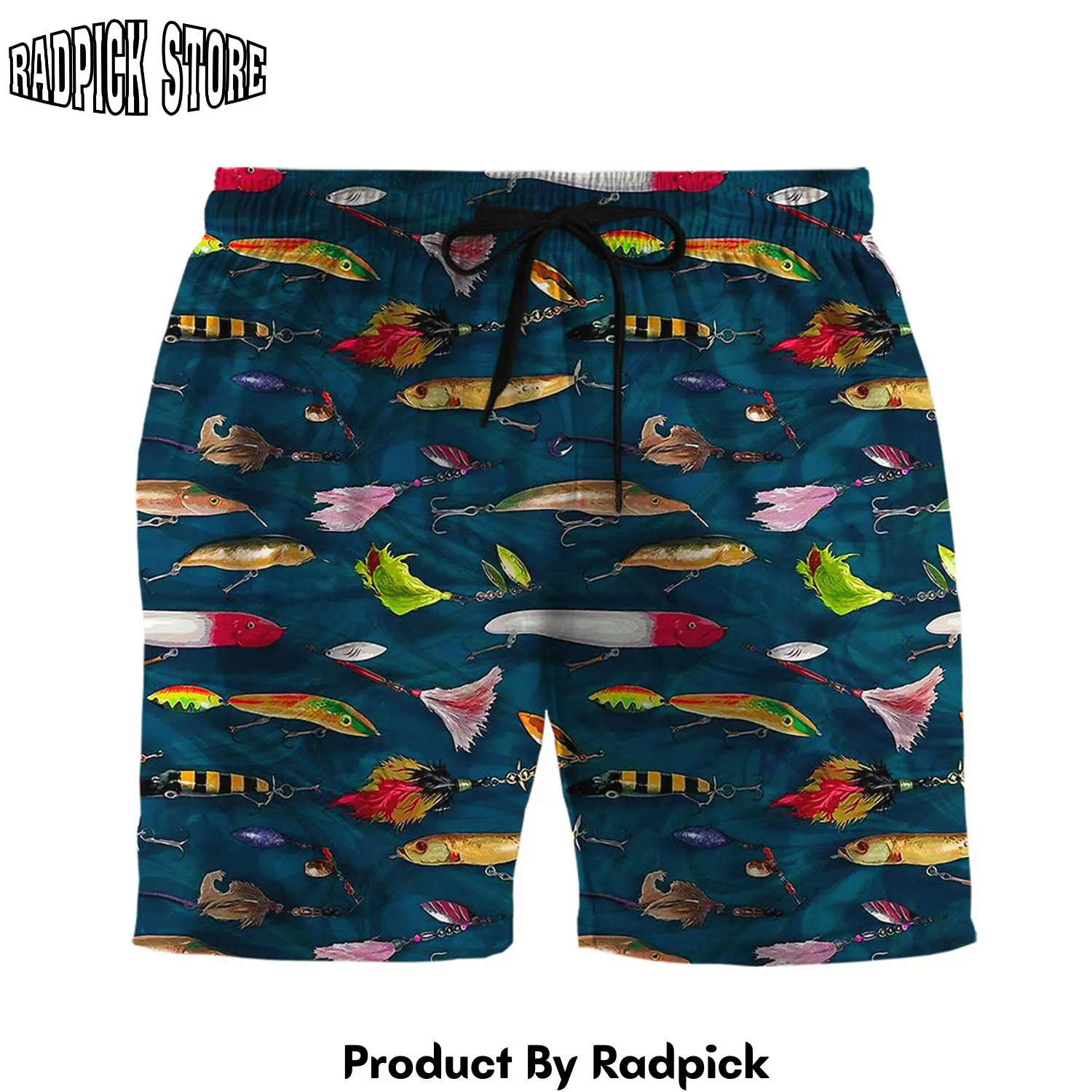 Radpick 3d fishing lures custom men shorts rp631528